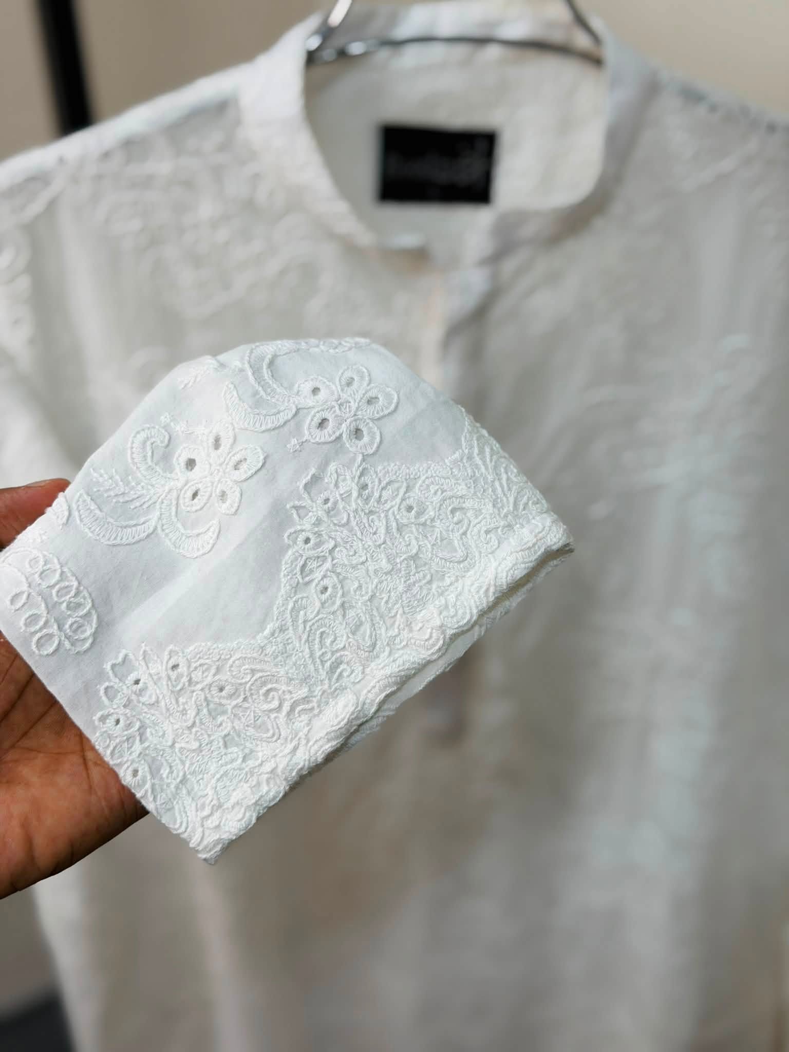 White Chikenkari
